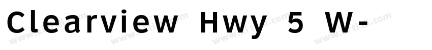 Clearview Hwy 5 W字体转换